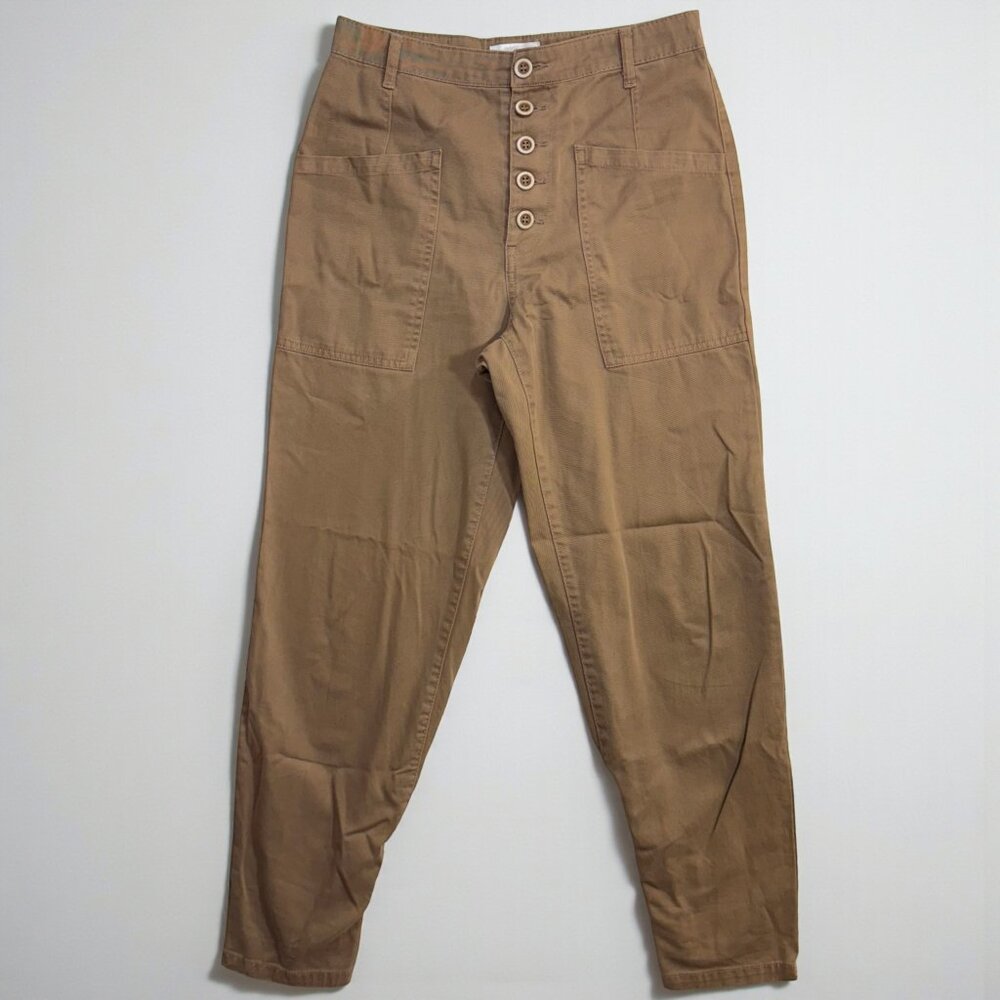 Pistola 26 Oak High Rise Chino Pant Button Fly Brown‎ Carpenter 100% Cotton Y2K